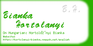 bianka hortolanyi business card